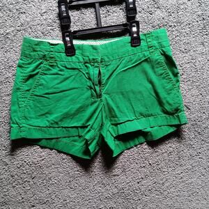 J. Crew Chino Shorts Women’s Size 2 Green Classic Cotton